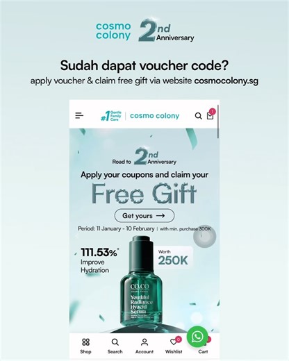 Cosmo Colony on Instagram: "Your free gift is waiting!🎁 Here’s how you can claim your free Youthful Radiance Hyacid Serum through our website & slide for real reviews about this product from our community ✨ 🌱 Cosmo Colony — No. 1 Gentle family care #CosmoColony #GentleFamily #Dermatologist #GentleSkincare #SharetheCare KindtoSkin SafeforAll"