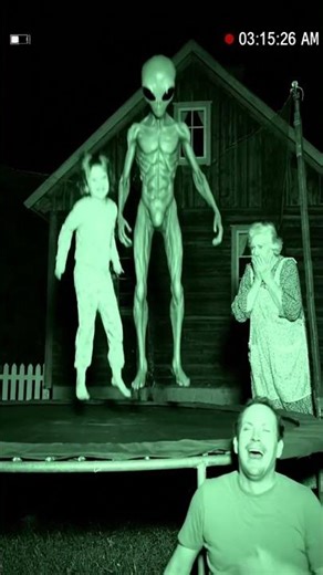 Night Vision Camera Captures Alien Jumping on Trampoline with Child 😱 | Real Home Security Footage