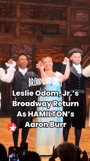 Broadway.com on Instagram: "Tony Award-winning Aaron Burr (, Sir) is back in the room where it happens. Leslie Odom, Jr. takes his thrilling Broadway bow in HAMILTON. See the historic Broadway musical by finding your HAMILTON tickets to see Leslie Odom, Jr. now through November 26th. #leslieodomjr #hamilton #aaronburr #broadway"
