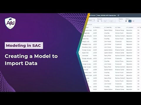 Creating a Model to Import Data in SAP Analytics Cloud