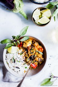 Thai Red Curry with Eggplant and Sweet Peppers | Vanilla And Bean