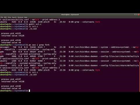 fork() system call program - ubuntu