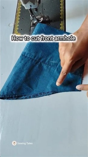 very easy front armhole cutting tutorial for beginners ‪@Sewingtales‬ #shorts #diy #shortsfeed #short