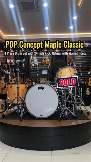 Galeri Musik Indonesia.com | 🔥🥁 DRUM SET SIAP KIRIM KE LUAR PULAU JAWA! PDP Concept Maple PDCC2413NW Classic 4-Piece Drum Set dengan 24” Kick & Walnut Hoops hari ini... | Instagram