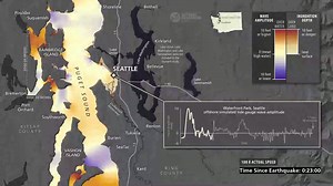 New maps and simulations like this one show what would happen if a 7.5 earthquake were to hit the Seattle Earthquake Fault -- and how it would cause a tsunami in the Puget Sound. Although the chances of this happening are pretty low, if you live, work or spend time in a tsunami inundation zone, make sure you know where the closest high ground is and the quickest route to get there. A tsunami may come without any warning on your phone so we've listed the "natural warning signs" that may happen he