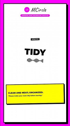 Learn English: What is Tidy? | Vocabulary Shorts