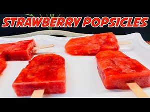 Strawberry Popsicles