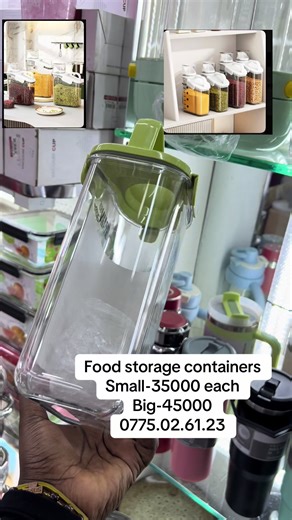 Food storage containers in different sizes small and big please call 0775026123#judekitchenware #ugandantiktok #kitchenwares #kampalatiktokers