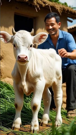 Beautiful story of calf and man || #shorts #ai #cow #ytshorts #youtubeshorts #viral #trending