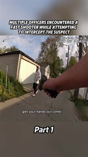 Multiple officers encountered a fast shooter while attempting to intercept the suspect#police #cops #tiktok #fyp #bodycam