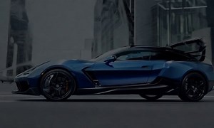 Sleek Blue Sports Car in Urban Setting AI Video Workflow