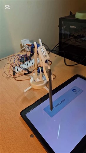 Robotic arm solving reCAPTCHA #arduinoproject #diy #3dprinting #engineering #fyp #memes