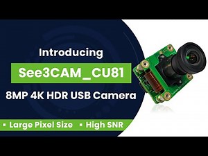 8MP 4K HDR USB Camera based on AR0821 sensor | Large Pixel Size | High SNR | e-con Systems