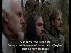 Henry V Speech at Agincourt with subtitle