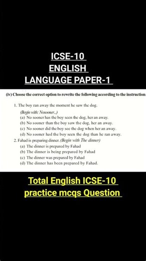 #Icse10 English language paper-1 # Total English-X # sample question paper # #grammarianbhai