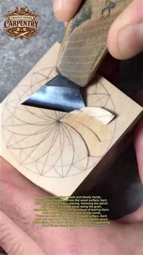 “Hand Carving This Pattern Is Pure Skill… Agree? #woodcarving #DIY #craft