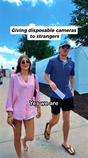 Giving disposable cameras to strangers #THECJCUP