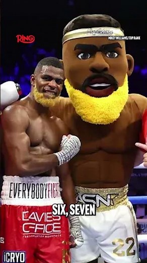 Meet the boxer with his own mascot 🤩