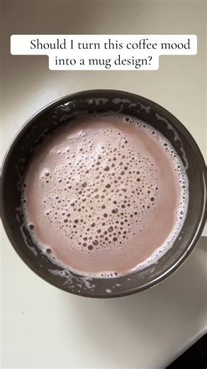 “Reading all the ideas for my next mug design 👀”