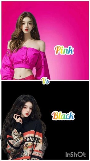 pink💗vs🖤 black#dress👗#hair#lips👄#short video#shorts#new#viral#trending