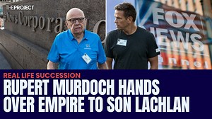 Rupert Murdoch has handed over the reins of his media empire to his son Lachlan Murdoch, who is now the sole chair of News Corp and chief executive of Fox Corp. Author of the Lachlan Murdoch biography 'The Successor' Paddy Manning joins us. | The Project