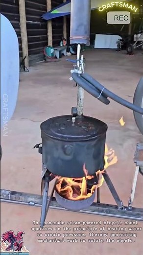 DIY Steam Powered Bicycle Engine #video #viral