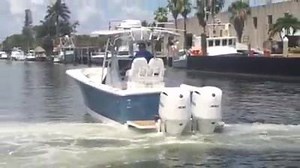 2.8K views · 70 reactions | Here's a brand new 28 Regulator that we installed Optimus 360 Joystick steering on. The maneuverability is incredible, walk the boat perfectly sideways, pivot on a dime, stay still in wind and current. You must drive it to understand it. #seastarsolutions #optimus360 #epssteering #regulator #joystick #outboardspecialties # | OUTBOARD SPECIALTIES | Facebook