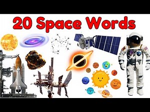 20 Space Words for Kids 🚀 Learn Space Vocabulary | Planets, Stars & Galaxy Names #SpaceForKids #kids
