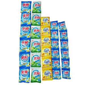 [Hot Item] 30g High Quality OEM Super Bright Washing Detergent Powder Factory Soap Powder Space Clothes Rich Green Perfume