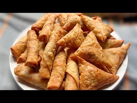 Crispy Samosa & Spring Rolls Recipe (Using the Same Wrap)