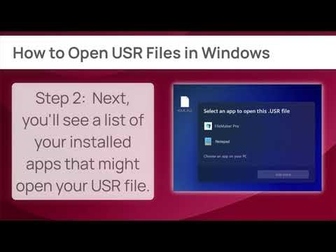 What is a USR File? (Associated Application)