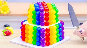 Epic Rainbow Jelly Cake + 1000+ Mini Rainbow Cake Ideas!