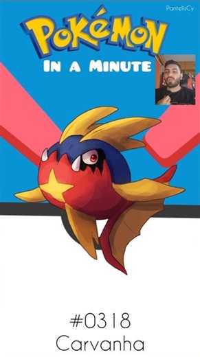 Carvanha 🦈💦😈 | Pokédex in a Minute #pokemon #shorts #Carvanha