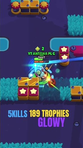 BRAWL STARS, 5 KILLS, GLOWY, SOLO, TROPHIES 189,