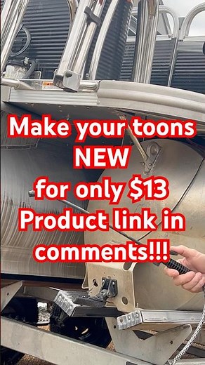 How to clean the aluminum toons on boat with magical product. #easy #fishing #pontoon #cleaning