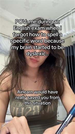 Alice is learning on Instagram: "Forgetting how to spell mid-exam should be illegal 😭 Airlearn would’ve had my back fr. #airlearn #airlearnpartner #examstruggles #studentlife #relatable"