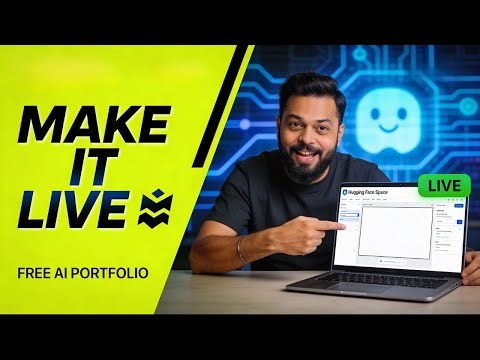 Make Your AI Portfolio App LIVE for FREE 🚀 | Hugging Face Spaces Tutorial (Interns)