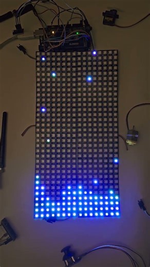 Arduino Snowfall animation LED Matrix #arduino #snow #snowfall #ledlights #led