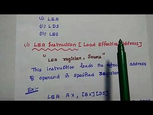 Data Transfer Instructions of 8086 - MPMC