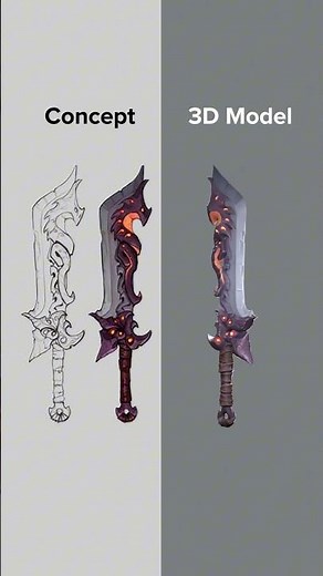 Stylized Fantasy Sword – Concept to 3D Model