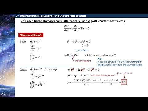 2nd Order Differential Equation The Characteristic Equation