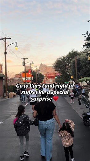 Every day at dusk, Cars Land has a full neon lighting ceremony! You have to check it out next time you are at California Adventure ♥️ It’s feels like you are in the Cars movie 🚗 #californiaadventure #radiatorsprings #disney #disneymom #disneyfyp #disneyadult #disneyhack #pixar #cars #fyp @Disneyland California