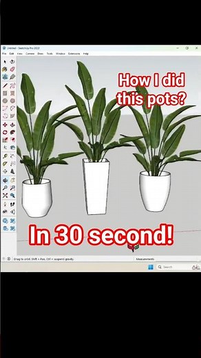 Create Plant Pots in SketchUp in 30 Seconds! 🌿