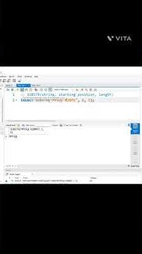 substr function in MYSQL #databaseconcepts #mysql #mysqldatabase #mysqltutorials #sql #sqlcommands