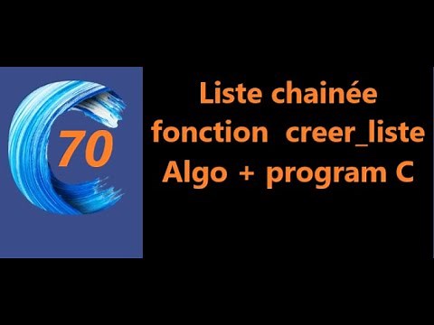 fonction créer liste chainée : exercice corrigé (algorithme & langage C)