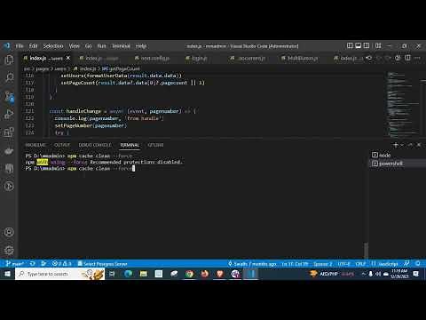 npm WARN using --force Recommended protections disabled npm cache clean --force solved