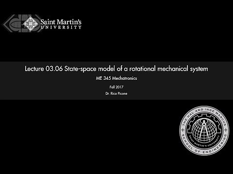 03.06 State-space model of a rotational mechanical system
