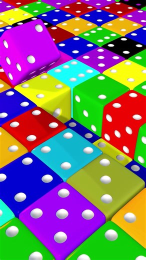 🎲Rolling Dice Loop Oddly Satisfying 3D Animation ❤🎉