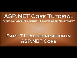 Authorization in ASP NET Core