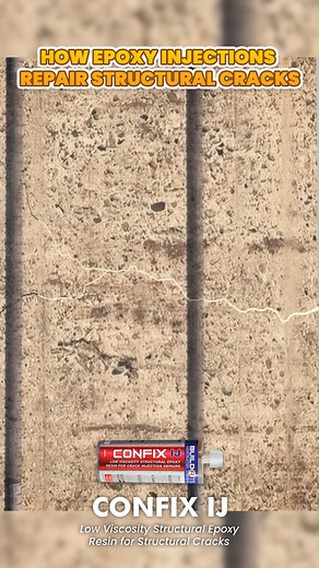 7.7K views · 110 reactions | A low-viscosity epoxy injection is used to repair structural cracks. Because of its excellent flowability and fluid-like properties, the epoxy can flow, penetrate, and fill all the gaps and crevices inside the crack, which then acts as a binder to make the structural element whole or monolithic. | Buildrite Construction Chemicals | Facebook